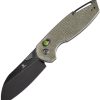 Tenable Knives Model 6 Crossbar Lock Green Canvas Folding Knife