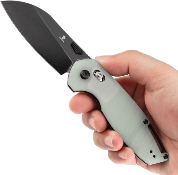 Tenable Model 6 Crossbar Lock Jade G10 Folding Knife 14C28N
