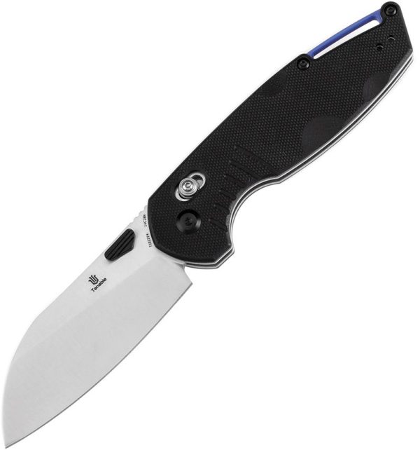 Tenable Knives Model 6 Crossbar Lock Black Folding Knife 14C28N