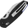 Tenable Knives Model 6 Crossbar Lock Black Folding Knife 14C28N