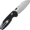 Tenable Knives Model 6 Crossbar Lock Black Folding Knife 14C28N