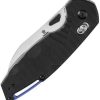 Tenable Knives Model 6 Crossbar Lock Black Folding Knife 14C28N