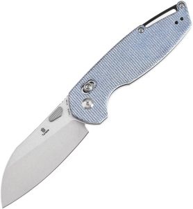 Tenable Model 6 Crossbar Lock Blue Folding Knife 14C28N Sheepsfoot