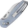 Tenable Model 6 Crossbar Lock Blue Folding Knife 14C28N Sheepsfoot