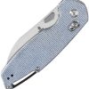 Tenable Model 6 Crossbar Lock Blue Folding Knife 14C28N Sheepsfoot