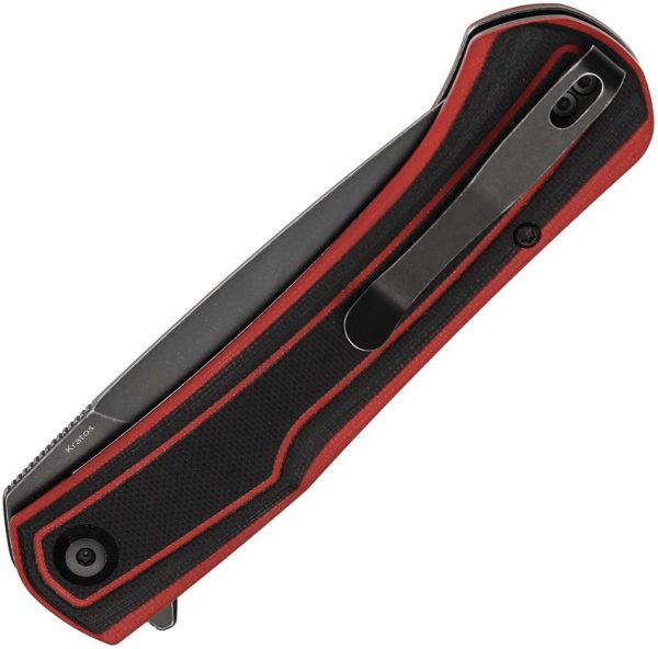 Tenable Kratos Linerlock Black/Red Nitro V Folding Knife