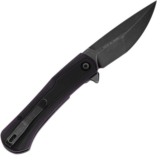 Tenable Kratos Linerlock Black Folding Knife Nitro V G10