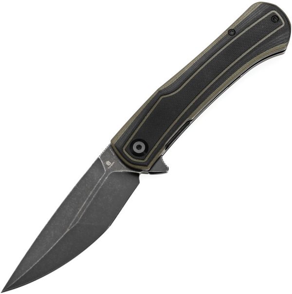 Tenable Kratos Linerlock Folding Knife Nitro V Black Green G10