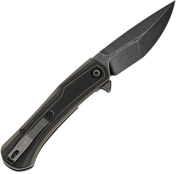 Tenable Kratos Linerlock Folding Knife Nitro V Black Green G10