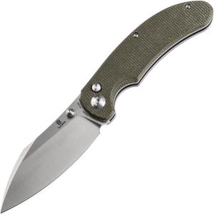 Tenable Nesstreet Button Lock Green Micarta