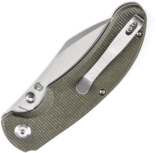 Tenable Nesstreet Button Lock Green Micarta