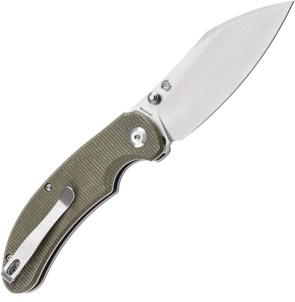 Tenable Nesstreet Button Lock Green Micarta