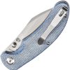 Tenable Knives Nesstreet Button Lock Blue Micarta