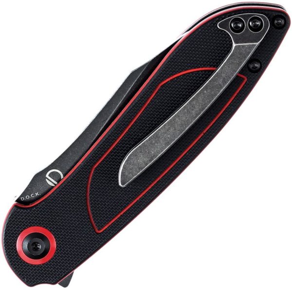 Tenable Knives Prometheus Linerlock Black/Red G10