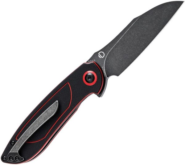 Tenable Knives Prometheus Linerlock Black/Red G10