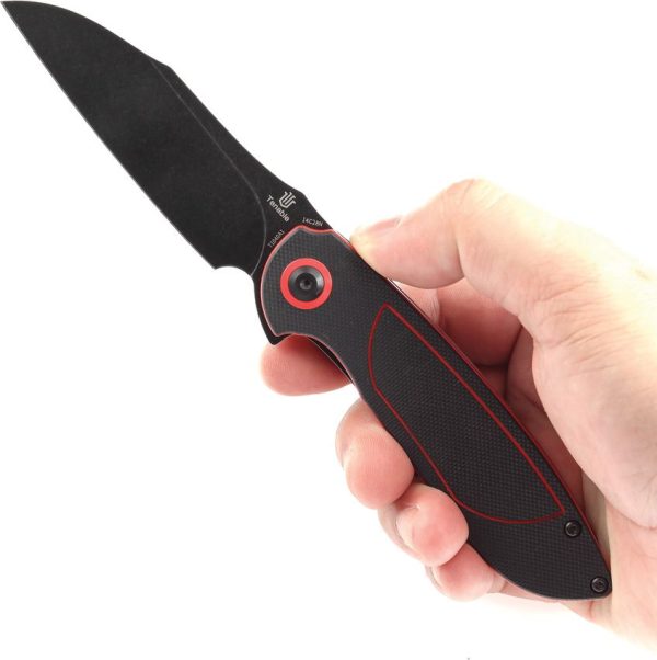 Tenable Knives Prometheus Linerlock Black/Red G10