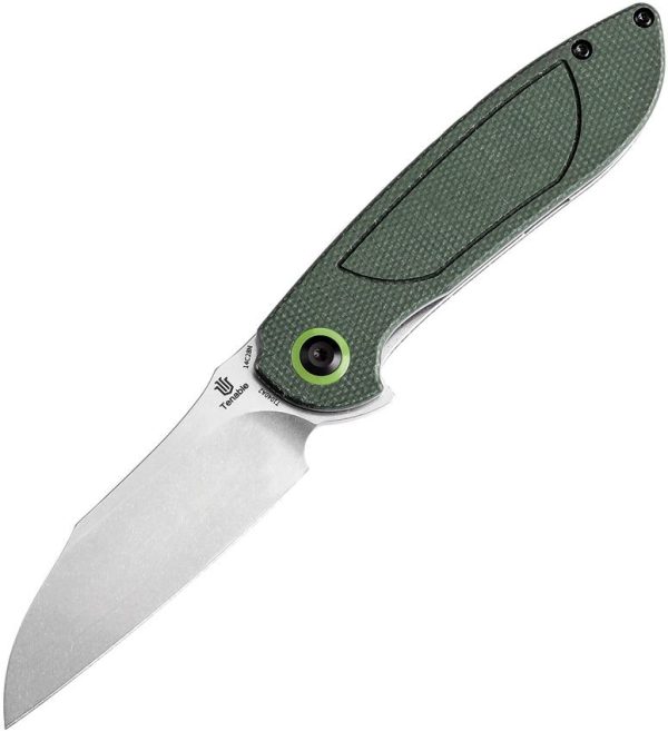 Tenable Prometheus Linerlock Green 14C28N Folding Knife EDC