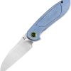 Tenable Prometheus Linerlock Blue Folding Knife 14C28N Sandvik