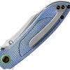 Tenable Prometheus Linerlock Blue Folding Knife 14C28N Sandvik