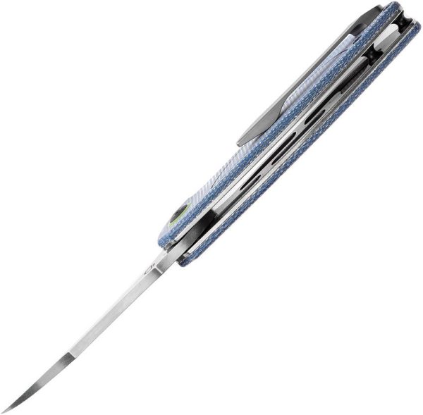 Tenable Prometheus Linerlock Blue Folding Knife 14C28N Sandvik