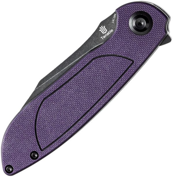 Tenable Knives Prometheus Linerlock Purple/Black G10