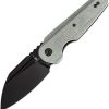 Tenable Rafe L Linerlock Green Canvas Folding Knife 14C28N