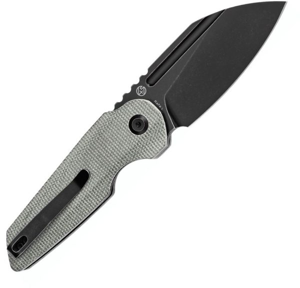Tenable Rafe L Linerlock Green Canvas Folding Knife 14C28N