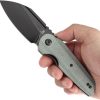 Tenable Rafe L Linerlock Green Canvas Folding Knife 14C28N