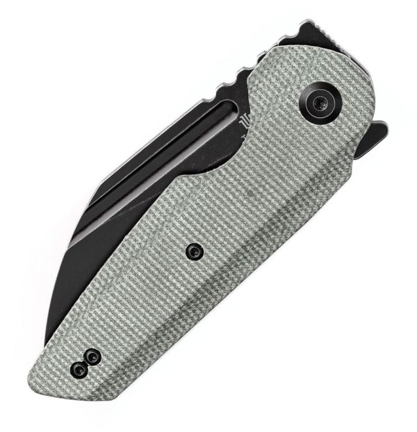 Tenable Rafe L Linerlock Green Canvas Folding Knife 14C28N