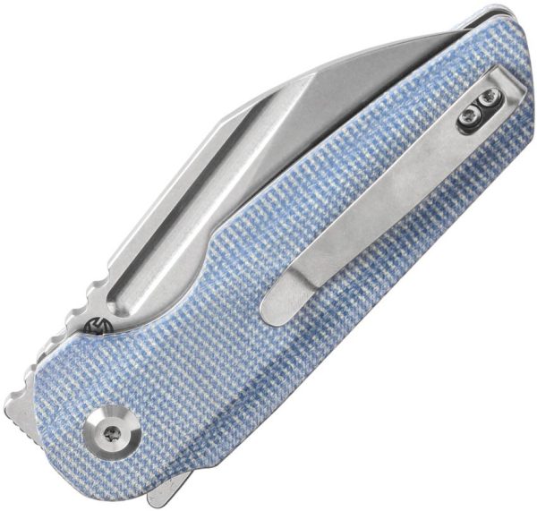 Tenable Rafe L Linerlock Folding Knife 14C28N Blue Micarta