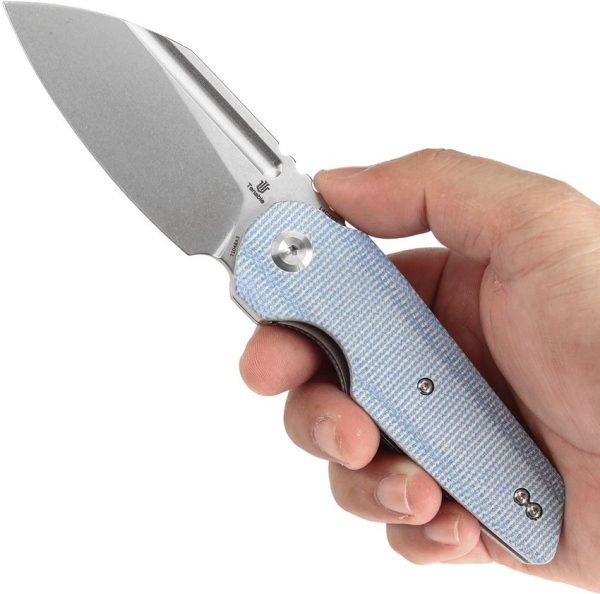 Tenable Rafe L Linerlock Folding Knife 14C28N Blue Micarta