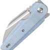 Tenable Rafe L Linerlock Folding Knife 14C28N Blue Micarta