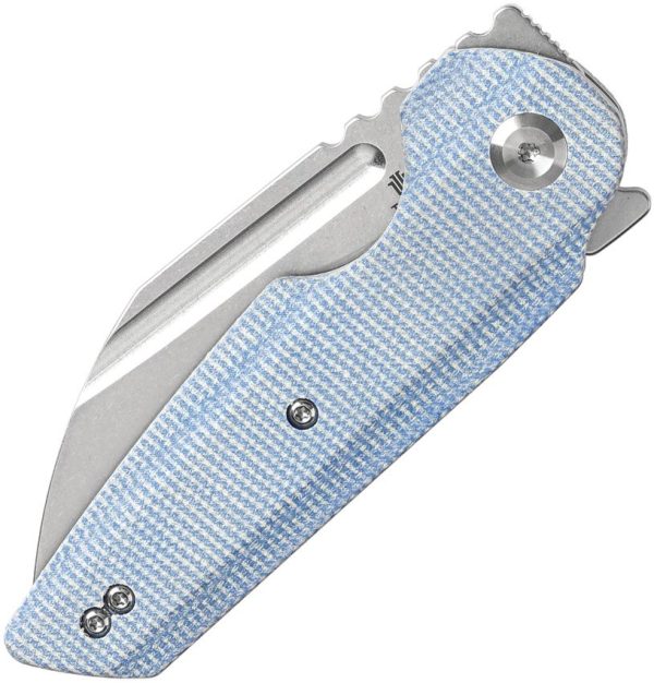 Tenable Rafe L Linerlock Folding Knife 14C28N Blue Micarta