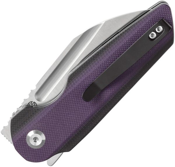 Tenable Rafe L Linerlock Folding Knife 14C28N Purple G10