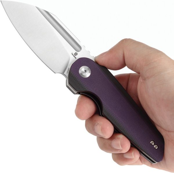 Tenable Rafe L Linerlock Folding Knife 14C28N Purple G10