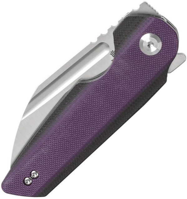 Tenable Rafe L Linerlock Folding Knife 14C28N Purple G10