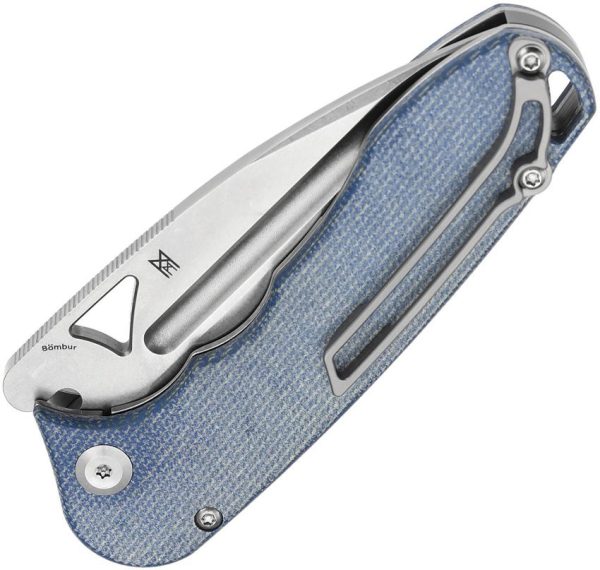 Tenable Knives Bombur Linerlock Blue Micarta D2