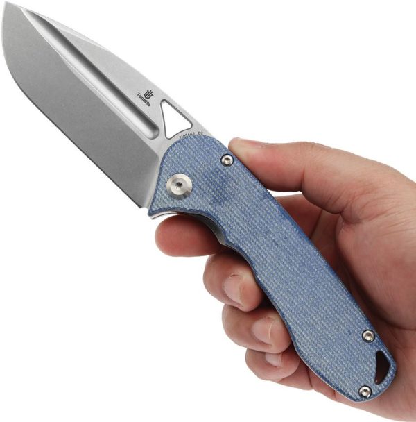 Tenable Knives Bombur Linerlock Blue Micarta D2