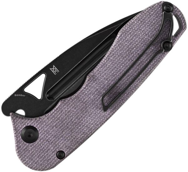Tenable Knives Bombur Linerlock Purple Micarta D2