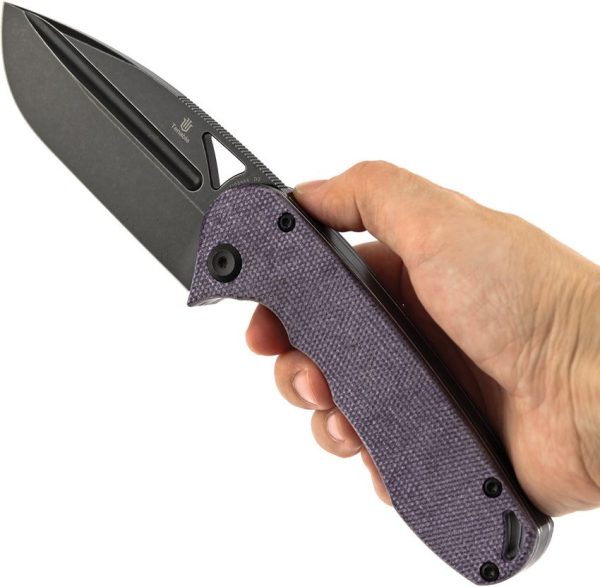 Tenable Knives Bombur Linerlock Purple Micarta D2