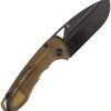 Tenable Bombur Linerlock Amber PEI D2 BlackWash Folding Knife
