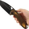 Tenable Bombur Linerlock Amber PEI D2 BlackWash Folding Knife