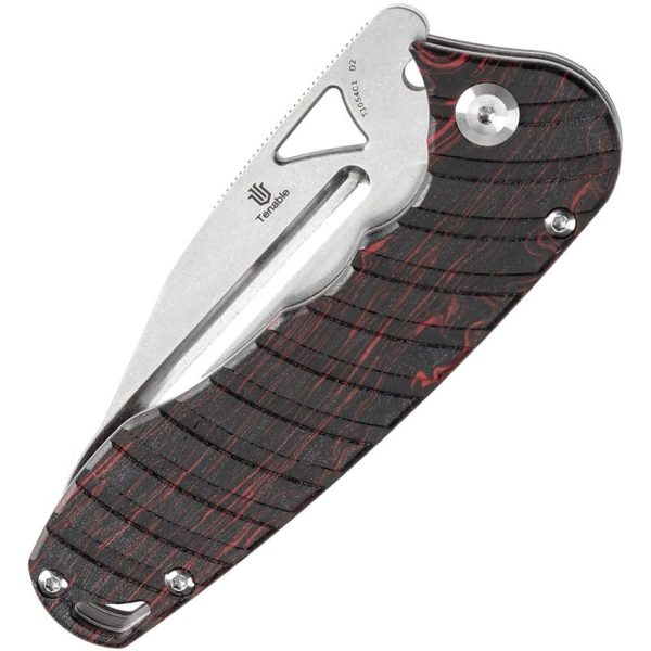 Tenable Knives Bombur Linerlock Black/Red G-Mascus G10