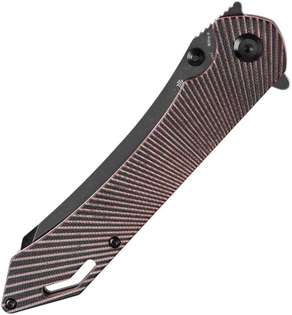 Tenable Colibri Tech Linerlock Folding Knife Nitro V Black Red