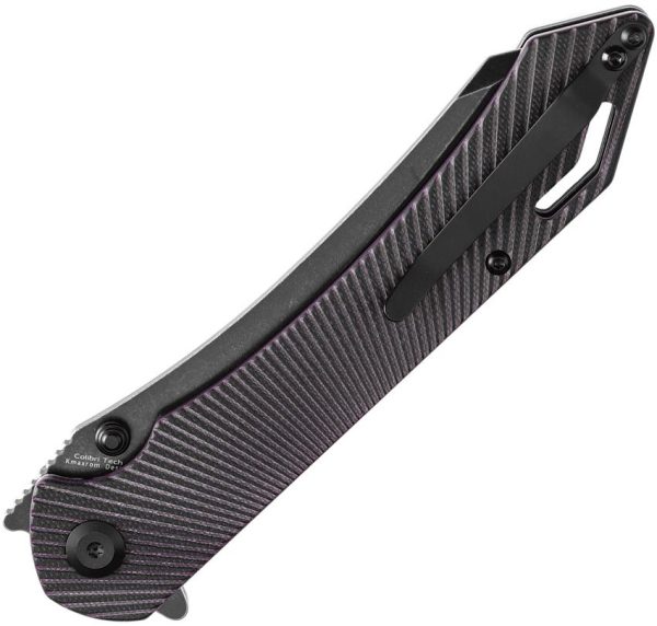 Tenable Colibri Tech Linerlock Folding Knife Nitro V Black Purple