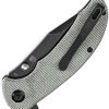 Tenable Rei Linerlock Green Canvas Folding Knife 14C28N