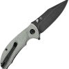 Tenable Rei Linerlock Green Canvas Folding Knife 14C28N