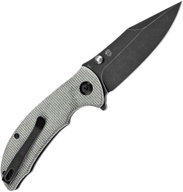 Tenable Rei Linerlock Green Canvas Folding Knife 14C28N