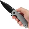 Tenable Rei Linerlock Green Canvas Folding Knife 14C28N