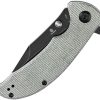 Tenable Rei Linerlock Green Canvas Folding Knife 14C28N
